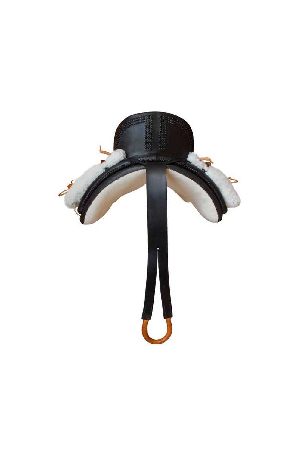 SILLA MARJOMAN VAQUERA PIEL DE CORDERO MOTEADA