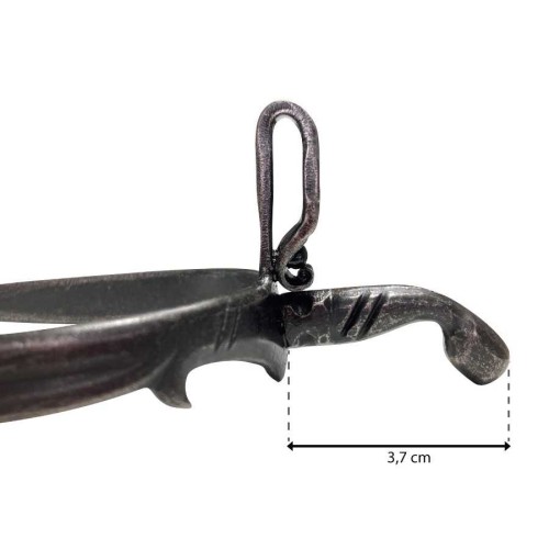 Espuela vaquera de fragua gallo largo curvo bola