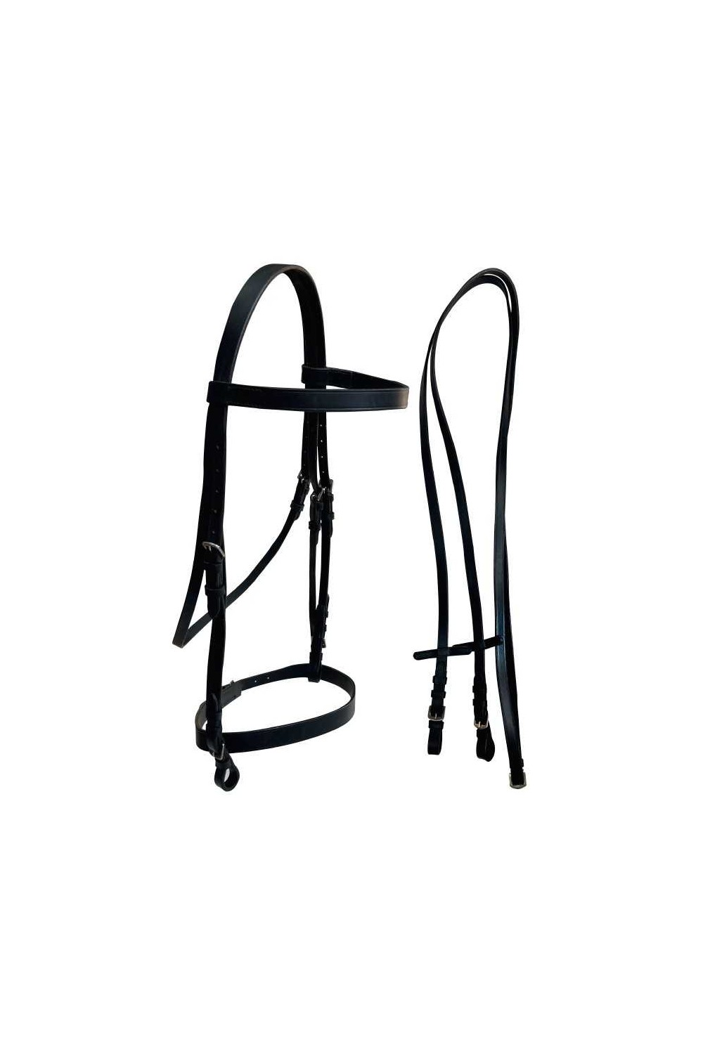 Cabezada para filete lisa con riendas de cuero