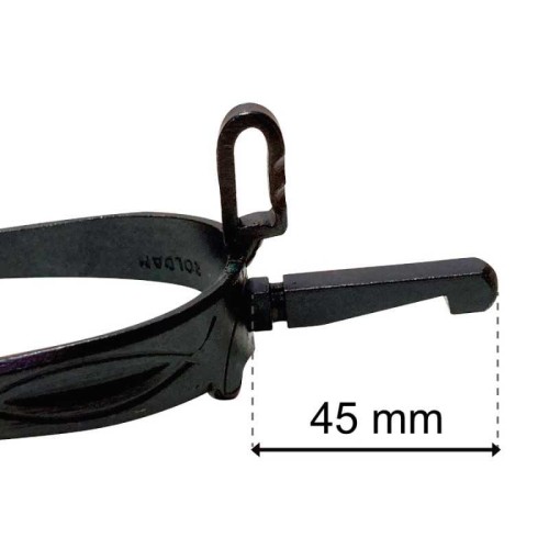 Espuela vaquera pavonada gallo largo recto de contacto