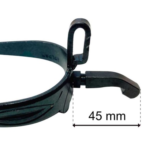 Espuela vaquera pavonada de contacto gallo largo curvo