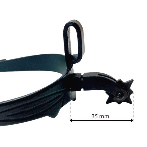 Espuela vaquera pavonada gallo corto curvo econÃ³mica