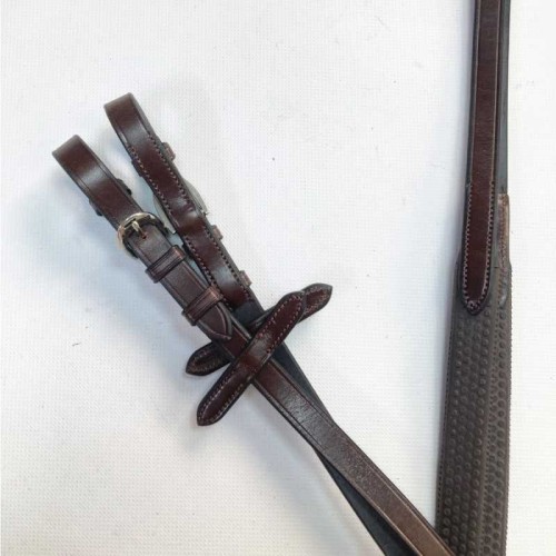 Riendas Tattini cuero y goma