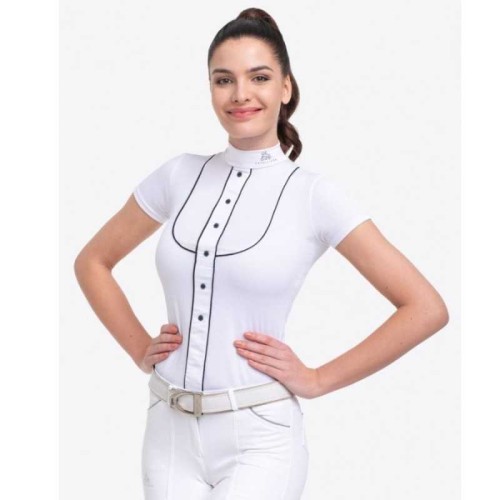 Camiseta hÃ­pica de concurso Cavalliera GENTLE RIVER manga corta