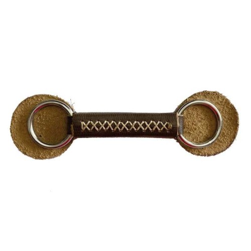 FILETE ANILLAS CROMADO CON EMBOCADURA DE CUERO