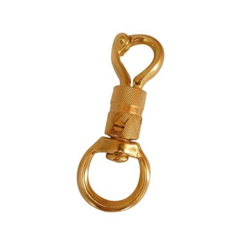 MOSQUETÃ“N DE BRONCE CON CIERRE DE SEGURIDAD CILÃNDRICO