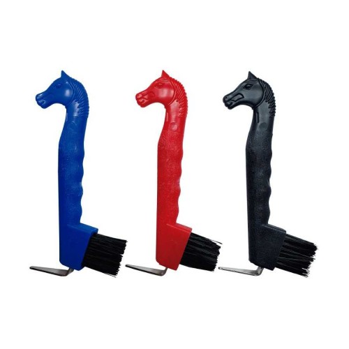 CEPILLO-GANCHO LIMPIACASCOS CON CABEZA DE CABALLO