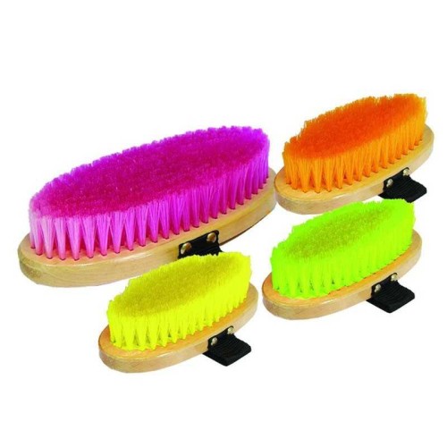 BRUZA DASLO MANGO MADERA CON CERDA FLUORESCENTE