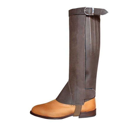 POLAINA LISA CON VELCRO Y FORRO DE NOBUCK