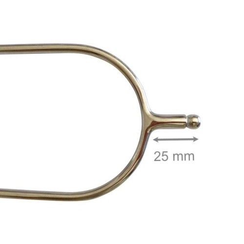 ESPUELÃN DE REJONEO GALLO RECTO CON BOLA INOX 1''