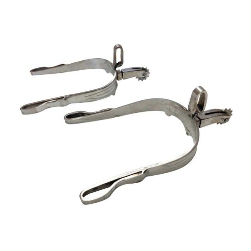 Espuela vaquera inox gallo curvo ruleta inglesa econÃ³mica