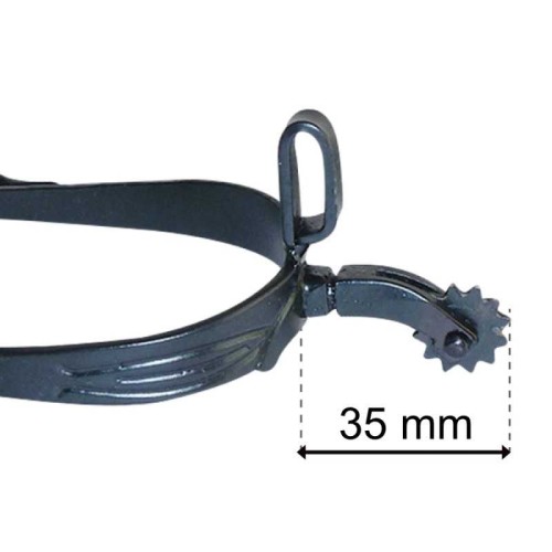 Espuela vaquera pavonada econÃ³mica para niÃ±o, gallo curvo, ruleta inglesa, econÃ³mica