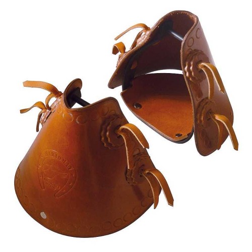 ESTRIBO DE METAL CON PROTECCIÃ“N DE CUERO PASO ESTRECHO