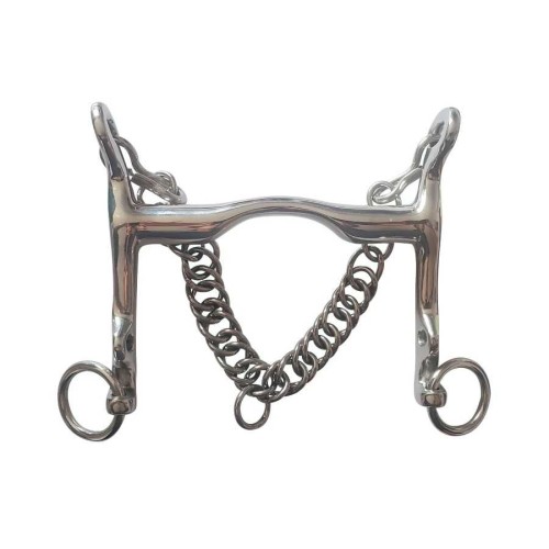 BOCADO DE DOMA EMBOCADURA HUECA PUENTE BAJO INOX.