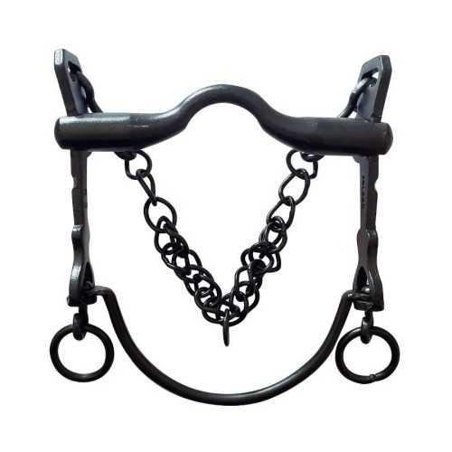 BOCADO VAQUERO PIERNA SUELTA BARRA CURVA PAVONADO