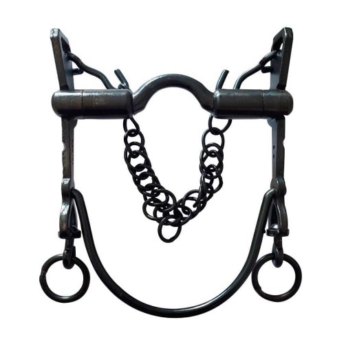 BOCADO VAQUERO PAVONADO EMBOCADURA SUAVE CON LIMONCILLOS, BARRA CURVA