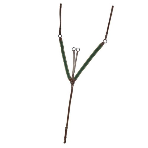 PECHOPETRAL DE Y ELÃSTICO VERDE CON TIJERILLA HEBILLA PAVONADA