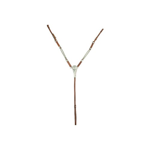 PECHOPETRAL WESTERN LUJO CON ADORNOS DE CONCHA PLATEADOS