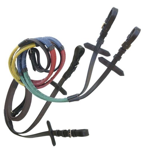 RIENDAS EN CUERO ENGOMADAS PONY