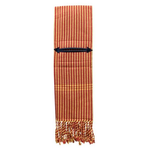 MANTA ESTRIBERA DE LONA ALISTADA VAQUERA CON BOLSILLO