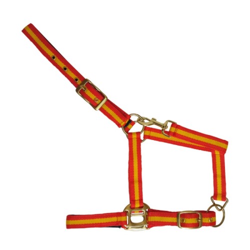 CABEZADA DE NYLON CON REFUERZO DE CUERO