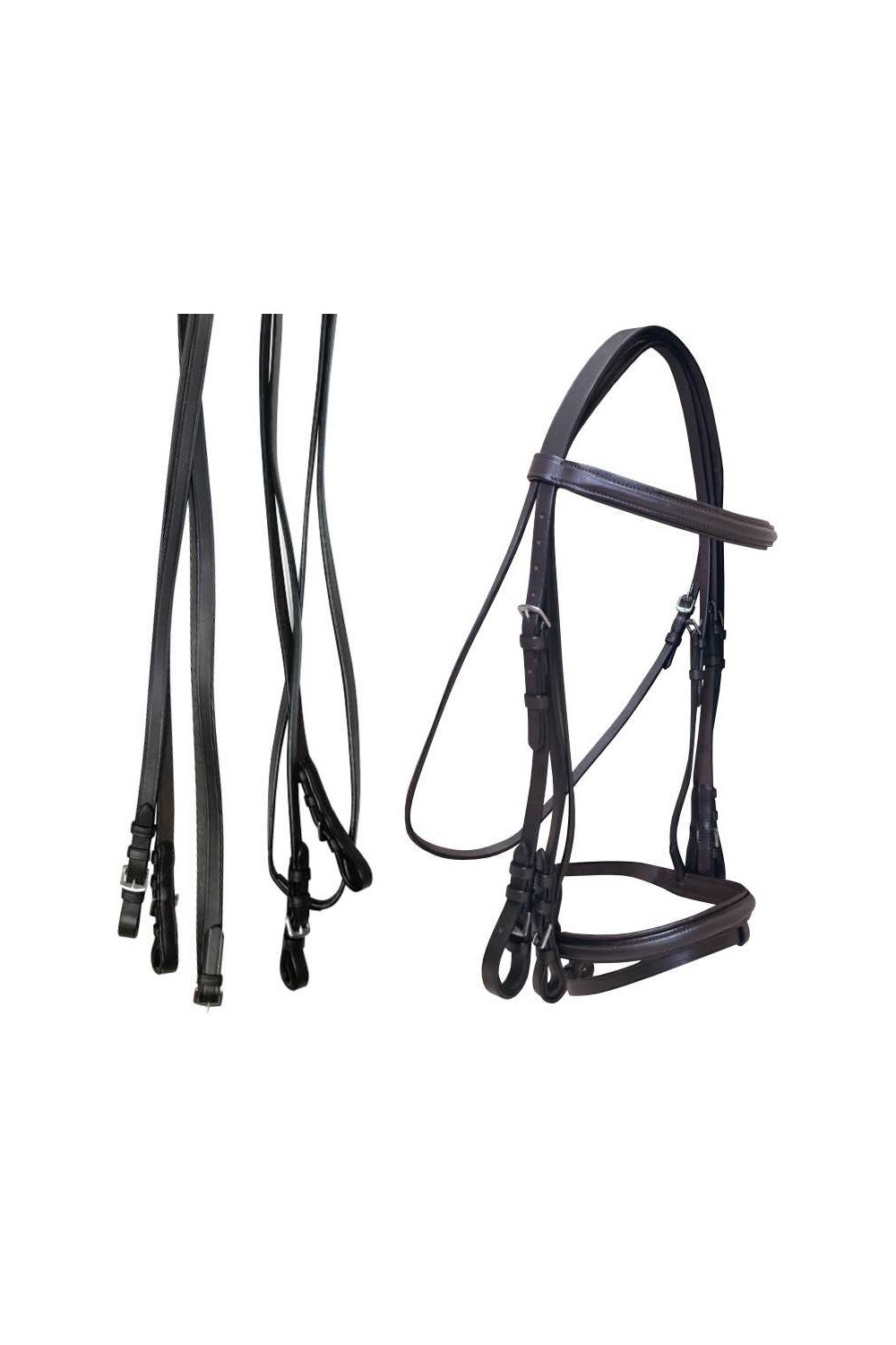 CABEZADA PARA FILETE Y BOCADO DOBLE RIENDA