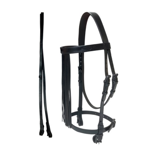 CABEZADA MARJOMAN JEREZANA CON RIENDAS COSIDA A MÃQUINA