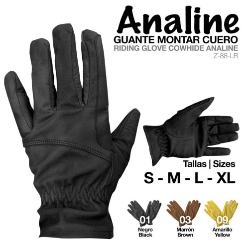 GUANTE MONTAR CUERO ANALINE