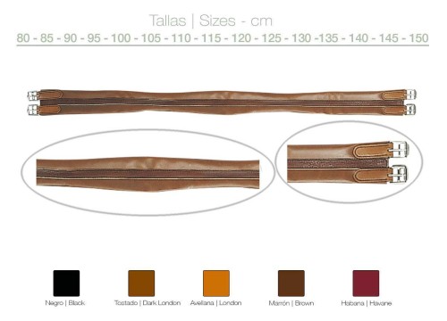 CINCHA ZALDI EXTRA MOLDEADA CUERO