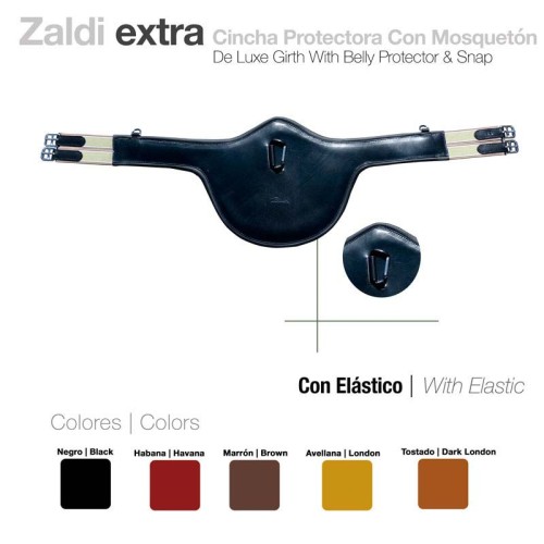 CINCHA ZALDI EXTRA PROTECTORA CON MOSQUETÃ“N