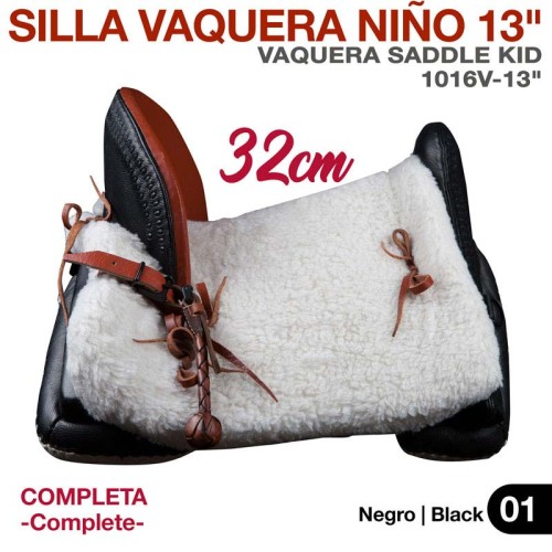 SILLA VAQUERA NIÃ‘O 13" (32cm) COMPLETA