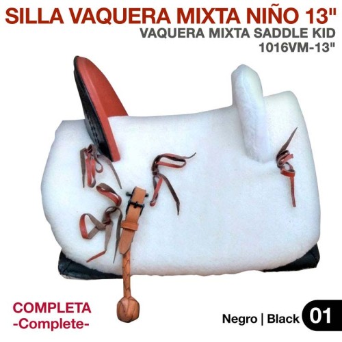 SILLA VAQUERA MIXTA NIÃ‘O 13" (32cm) COMPLETA