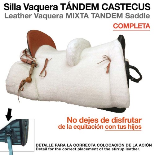 SILLA VAQUERA TÃNDEM CASTECUS COMPLETA NEGRO