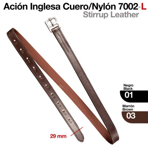 ACIÃ“N INGLESA CUERO/NYLON 7002/L