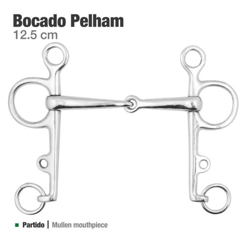 BOCADO PELHAM PARTIDO ECO. INOX 25004 12.5cm