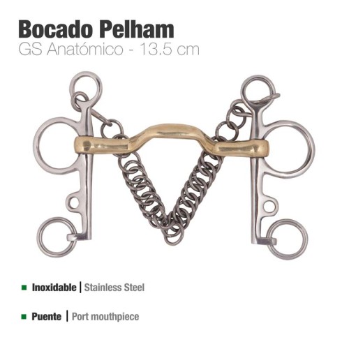 BOCADO PELHAM GS ANATÃ“MICO INOX