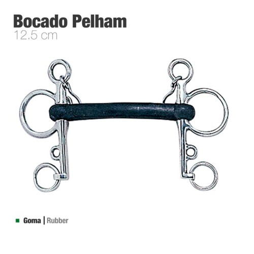 BOCADO PELHAM GOMA INOX ECO. L47-20-24 12.5cm