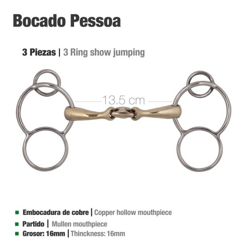 BOCADO PESSOA 3-PIEZAS & ARILLOS