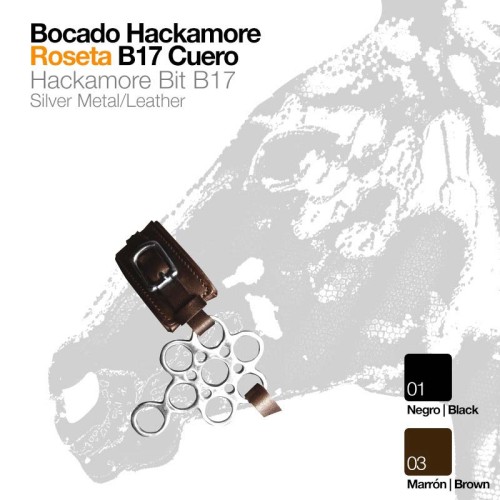 BOCADO HACKAMORE ROSETA B17 CUERO