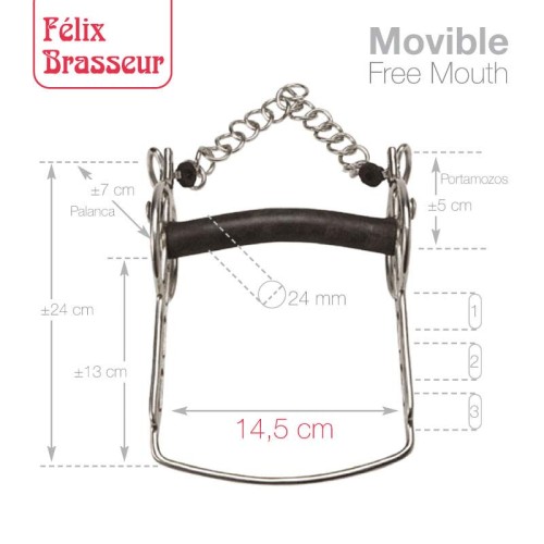 BOCADO FELIX BRASSEUR MOVIBLE FB2121291-56W/B