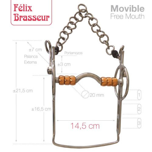 BOCADO FELIX BRASSEUR MOVIBLE FB21212121-56W/B