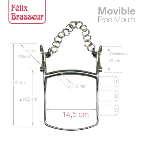 BOCADO FELIX BRASSEUR MOVIBLE FB2121231-56W/B 14.5cm