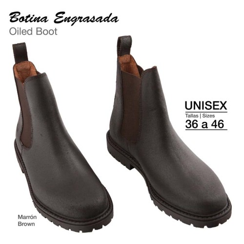 BOTINA ENGRASADA MARRÃ“N