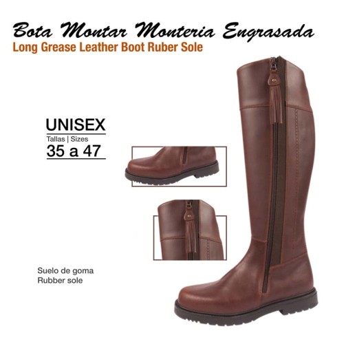 BOTA MONTAR MONTERÃA ENGRASADA PISO GOMA