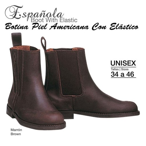 BOTINA ESPAÃ‘OLA ELÃSTICO PIEL AMERICANA