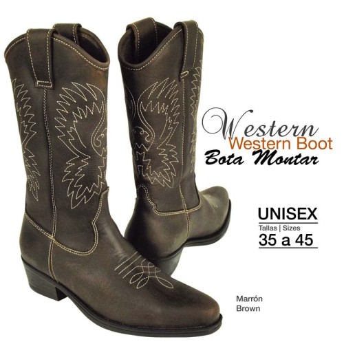 BOTA MONTAR WESTERN 7431 MARRÃ“N