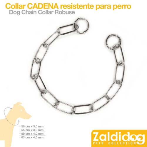 PERRO COLLAR CADENA RESISTENTE
