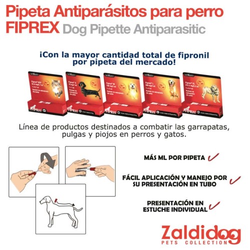 PERRO PIPETA ANTIPARÃSITOS FIPREX