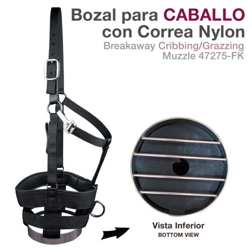 BOZAL PARA CABALLO C/CORREA NYLON 47245-FK