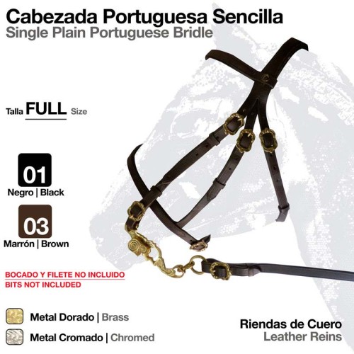 CABEZADA PORTUGUESA SENCILLA 327P3